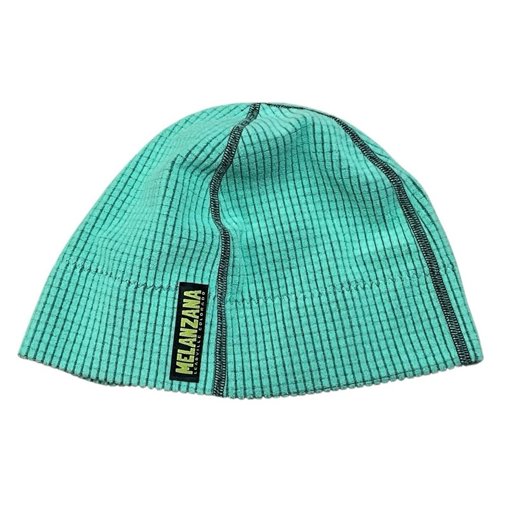 Melanzana Turquise Micro Grid Beanie Toque Hiking Adult Size Large Unisex